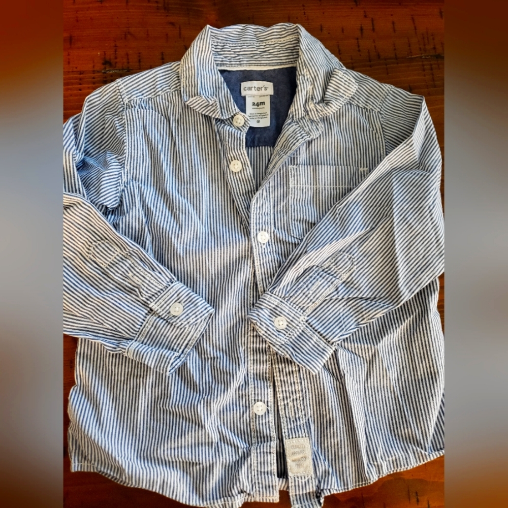 Carter's striped button down 24mo